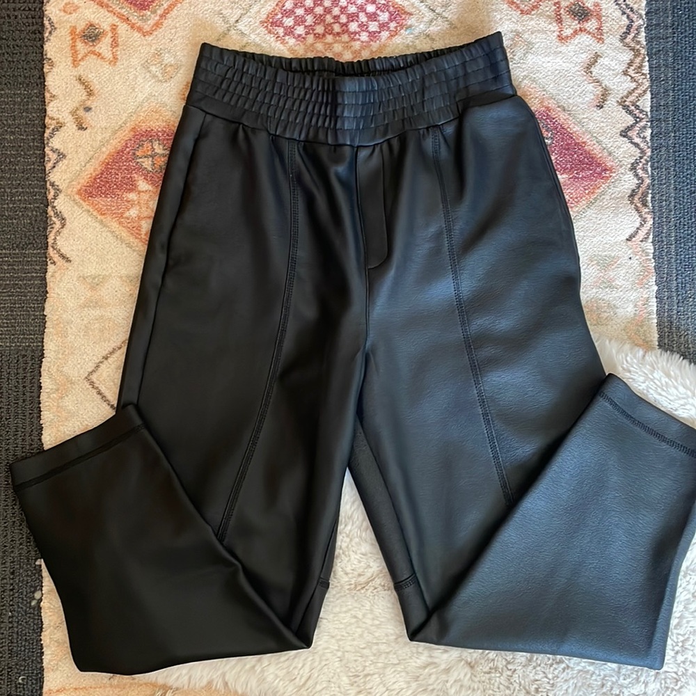 Zara Faux leather jogger pant